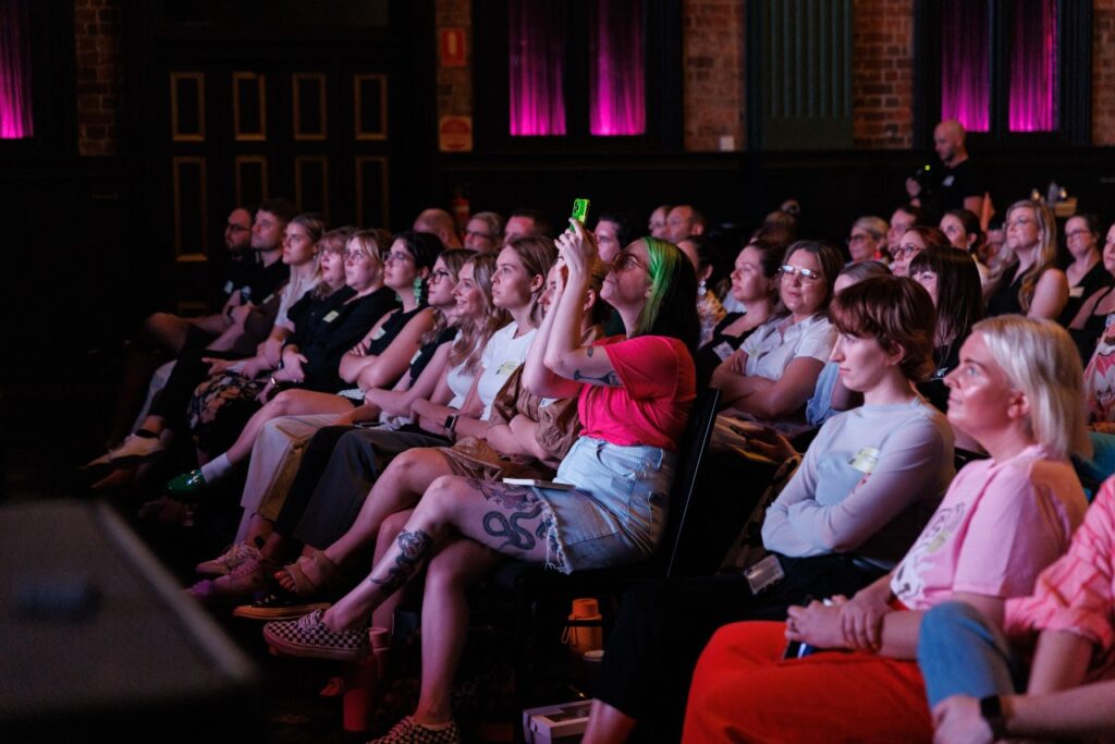 Taking a photo at Content Summit Australia